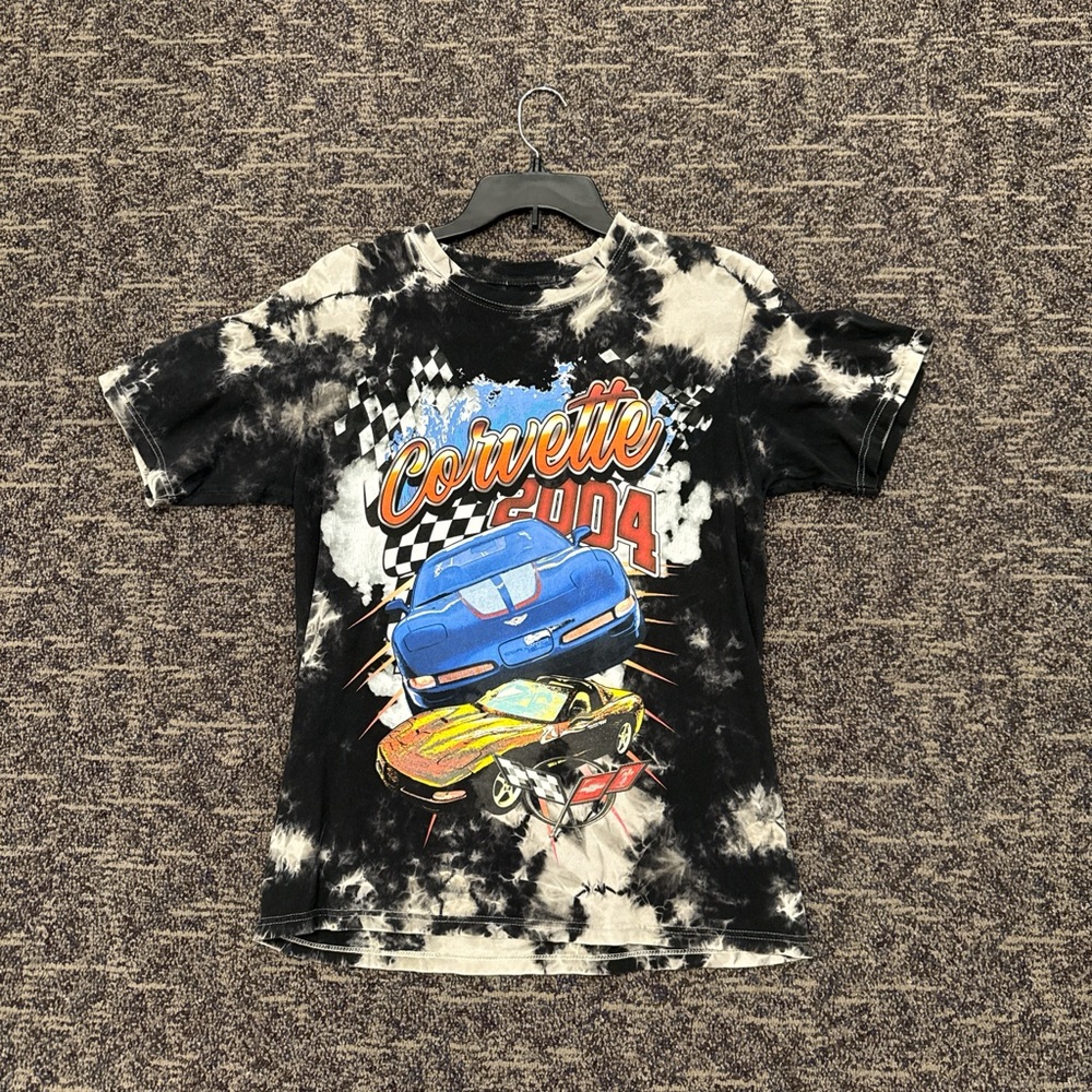 Chemistry Black and White Tie-Dye Corvette Tee